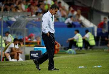 Juan Carlos Osorio durante la derrota de México ante Alemania.