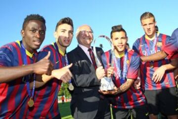 El Barcelona se proclamó primer campeón de la Champions League juvenil al imponerse al Benfica por 0-3, en partido disputado en Nyon.