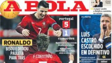 Portugal, rendida a Cristiano Ronaldo: "El mejor de siempre"