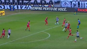 El show de Edu Vargas en 45 minutos: gol, asistencia y roja