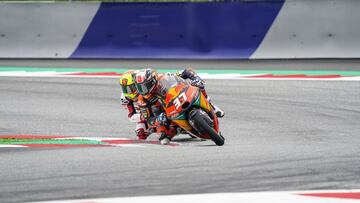 37 Acosta Pedro (esp), Red Bull KTM Ajo, KTM, action during the 2021 Moto3 Michelin Grand Prix of Styria, Styrian Grand Prix from August 6 to 8, 2021 on the Red Bull Ring, in Spielberg, Austria - Photo Studio Milagro / DPPI
AFP7
08/08/2021 ONLY FOR USE IN SPAIN