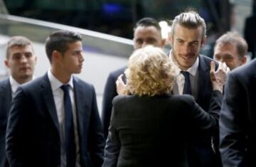 Manuela Carmena y Gareth Bale. 