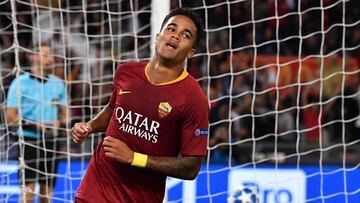 Justin Kluivert, extremo de la Roma.