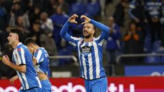 Pablo Martínez celebrando su gol al Nàstic.