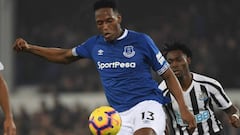 Yerry Mina, defensa colombiano del Everton