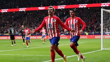 1-0. Antoine Griezmann celebra el primer gol que marca en el minuto 63 de partido.