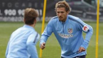 Cerci, en la sesi&oacute;n de entrenamiento de ayer.
 