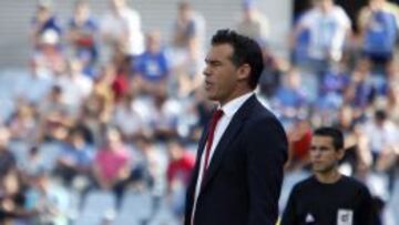 Luis García, durante el encuentro disputado en el Coliseum.
