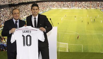 James Rodríguez sigue liderando la lista de los fichajes colombianos más costosos. En 2014 el volante de la Selección Colombia llegó al Real Madrid por 80 millones de euros