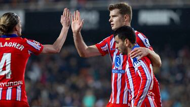 Sorloth celebra un gol con el Atlético.