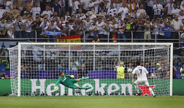 28/05/18 - Los penaltis es una de las especialidades del astro portugués. Una pena máxima que más se recuerda del delantera es la que anoto frente al Atlético de Madrid en la tanda de penaltis para conseguir la undécima Copa de Europa.