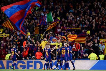 3-0. Piqué celebró el tercer gol.