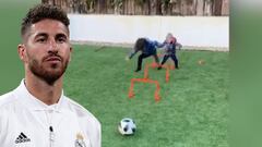 "Circuito para futbolistas profesionales": el tierno vídeo de Ramos junto a sus hijos