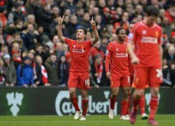 Henderson y Coutinho marcaron para el Liverpool, mientras que Dzeko hizo lo propio para los 'ciudadanos'.