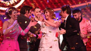 La cantante malagueña María Villalón nada más proclamarse ganadora de "Tu cara me suena 7"