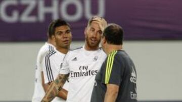 Una pancarta en Shanghai pide a Ramos que se quede