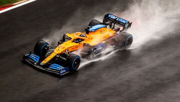 55 SAINZ Carlos (spa), McLaren Renault F1 MCL35, action during the Formula 1 DHL Turkish Grand Prix 2020, from November 13 to 15, 2020 on the Intercity Istanbul Park, in Tuzla, near Istanbul, Turkey - Photo DPPI
 AFP7 
 14/11/2020 ONLY FOR USE IN SPAIN