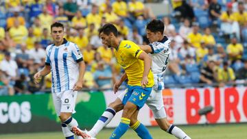 Imagen del partido de LaLiga EA Sports entre la UD Las Palmas y la Real Sociedad.