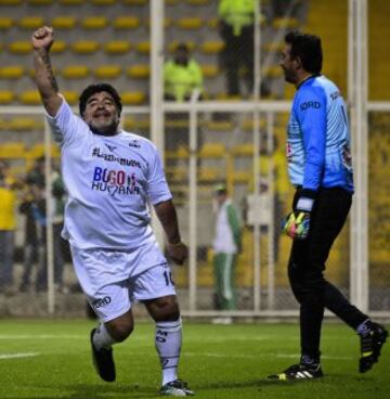 Maradona en el partido "Juego de la Paz"