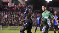 &Eacute;der &Aacute;lvarez Balanta durante un partido con Brujas.