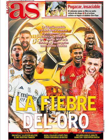 Las portadas de AS de julio