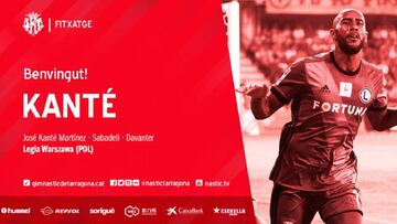 Jos&eacute; Kant&eacute;, nuevo jugador del N&agrave;stic.