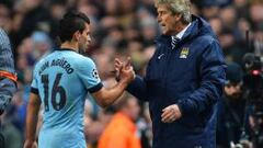Pellegrini: "Agüero está muy cerca de Cristiano y Messi"