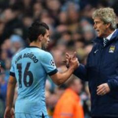 Pellegrini: "Agüero está muy cerca de Cristiano y Messi"