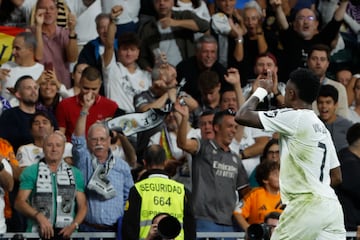 Vinicius celebra su gol.