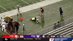 Embestida en EEUU: Totalmente KO al impactar el suelo