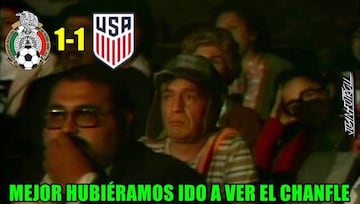 Los memes del empate entre México y USA en el azteca