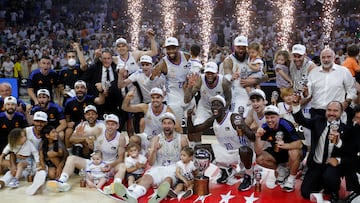 19/06/22 BALONCESTO CUARTO PARTIDO PLAYOFF FINAL ACB ENDESA 
REAL MADRID vs BARCELONA
ALEGRIA CELEBRACION CAMPEONES LIGA 2022