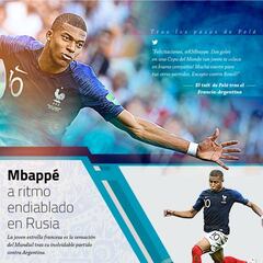 Mbappé deslumbra en Rusia: el gráfico de su consagración
