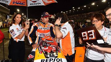 Marc Márquez en la parrilla de salida.