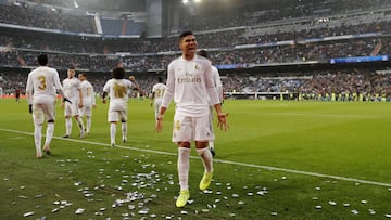 Casemiro celebr&oacute; as&iacute; su primer gol.