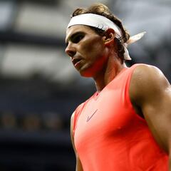 Rafa Nadal tight-lipped over knee injury scare