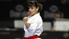 La karateka talaverana Sandra S&aacute;nchez, durante la final de katas de los Mundiales de Madrid.