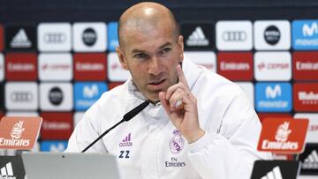 Zinedine Zidane durante la conferencia de prensa.