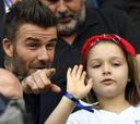 Beckham y su hija Harper fueron talismanes para Inglaterra