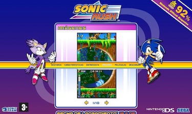 Abierta la web oficial de Sonic Rush