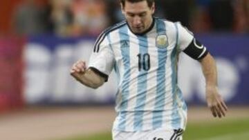 Messi, durante el partido.