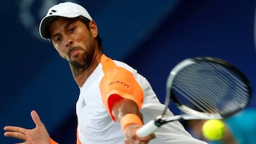 Tennis - Dubai Open - Men&#039;s Singles - Fernando Verdasco of Spain v Robin Haase of Netherlands - Dubai, UAE - 03/03/2017 - Fernando Verdasco in action. REUTERS/Ahmed Jadallah