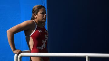 Action photo during the Diving competition, Womens 10m Platform Preliminary at  Maria Lenk Aquatics Centre. XXXI Olympic Games in Rio de Janeiro 2016.--
 Foto de accion durante la Competicion de Clavados Plataforma 10m femenino, preliminares en el Centro Acuatico Maria Lenk, XXXI Juegos Olimpicos Rio de Janeiro 2016, en la foto:
 Alejandra Orozco (MEX)
 
 ---17/08/2016/MEXSPORT/ Osvaldo Aguilar