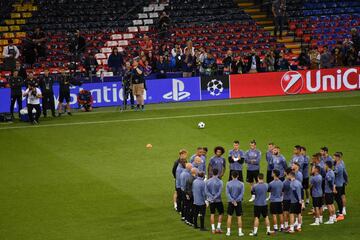 Las imágenes del entrenamiento del Real Madrid en Cardiff