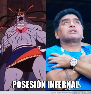 Los memes de la agonía de Argentina y el show de Maradona