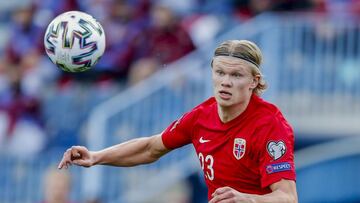 Erling Haaland con la selección de su país, Noruega.