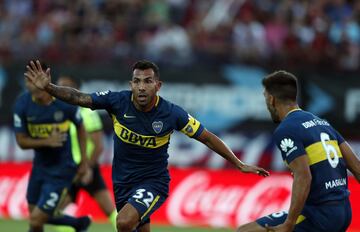 Buenos Aires, 04 Febrero 2018 Argentina
SUPERLIGA
San Lorenzo vs Boca Juniors por ls 14ta fecha del torneo Local, en el Estadio Nuevo Gasometro.

Festejo de Gol de Carlos Tevez de Boca Juniors
Foto Ortiz Gustavo
