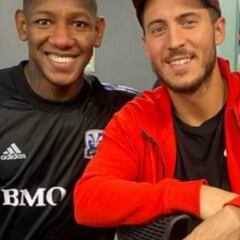Eden Hazard attends FC Dallas vs Montreal Impact