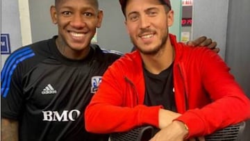 Eden Hazard attends FC Dallas vs Montreal Impact