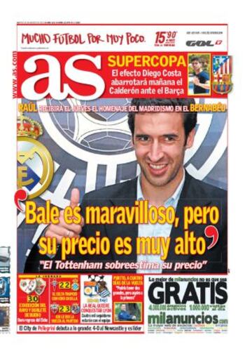 Las portadas de AS de agosto